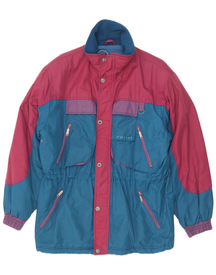 Volkl Mens Ski Jacket EU 48 Medium Blue Colourblock Polyamide
