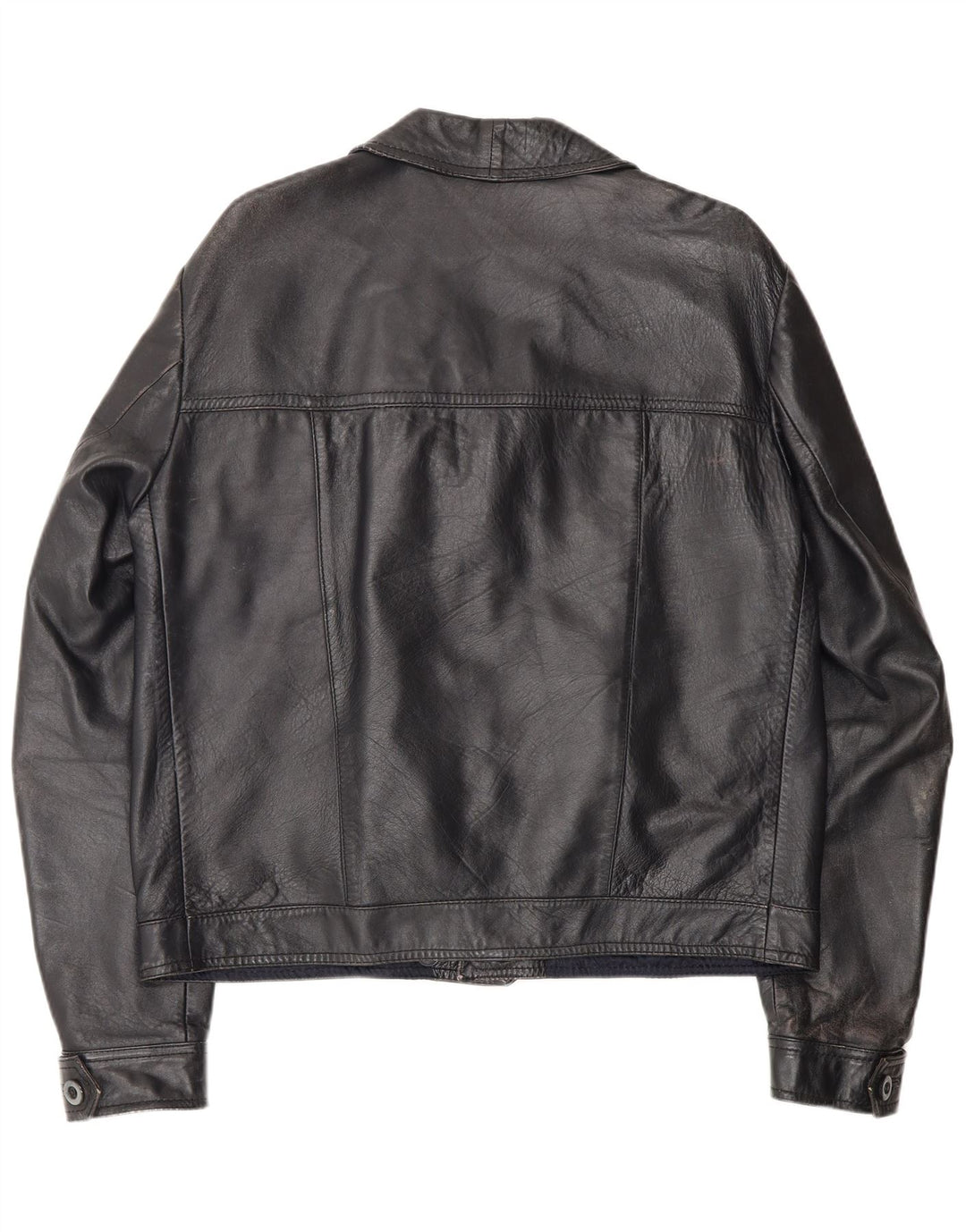 Vintage Mens Leather Jacket UK 40 Large Black