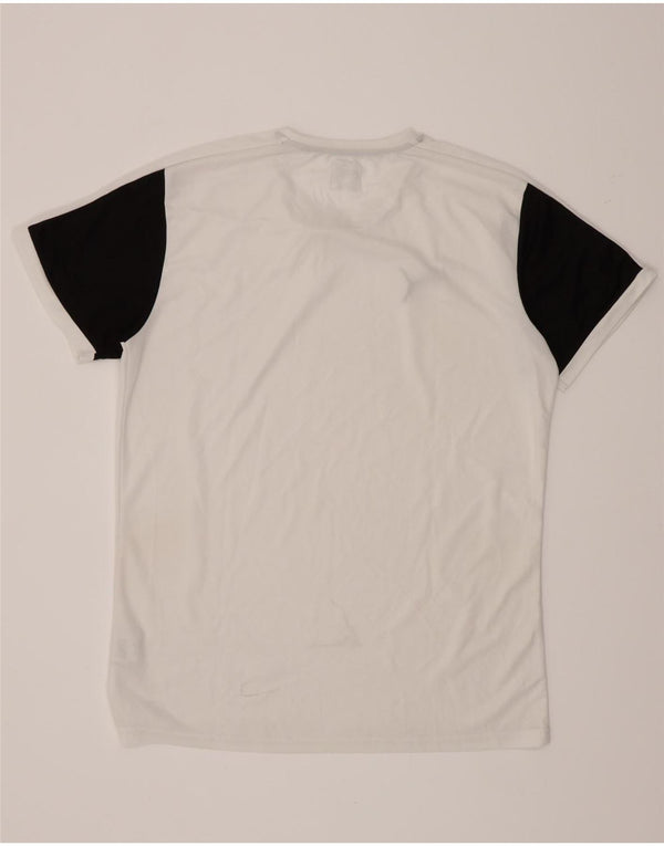 T-shirt da uomo Puma Top Large in poliestere color block bianco
