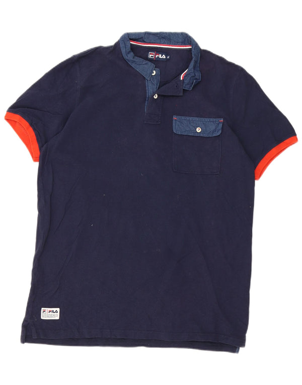 Fila Polo Homme XL Bleu Marine Coton