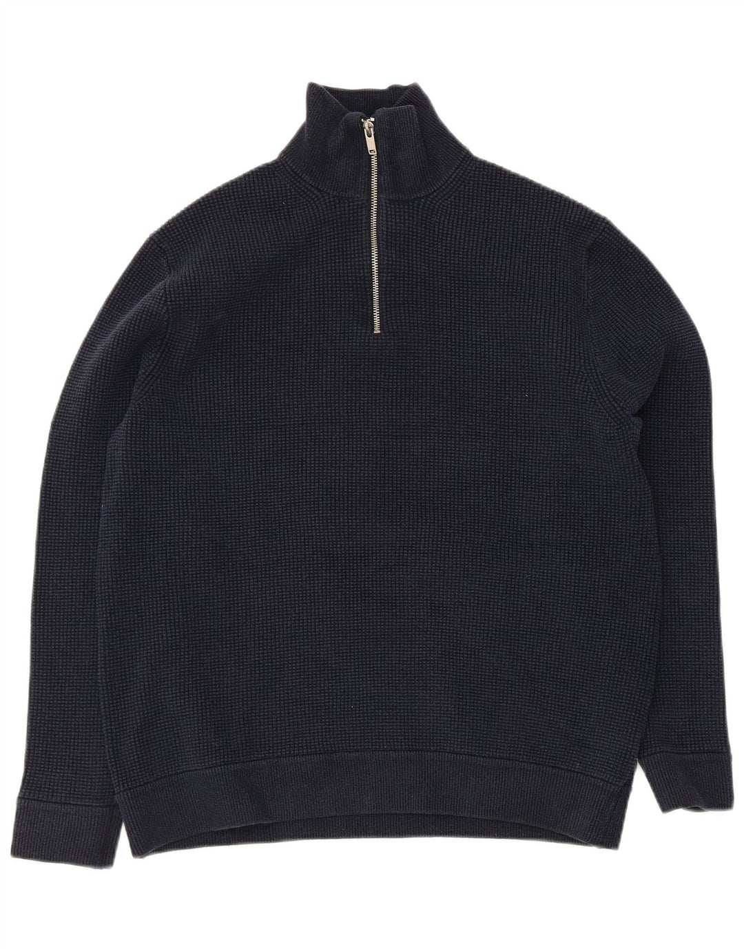 Marks & Spencer Pull col zippé pour homme XL Bleu marine Polyester