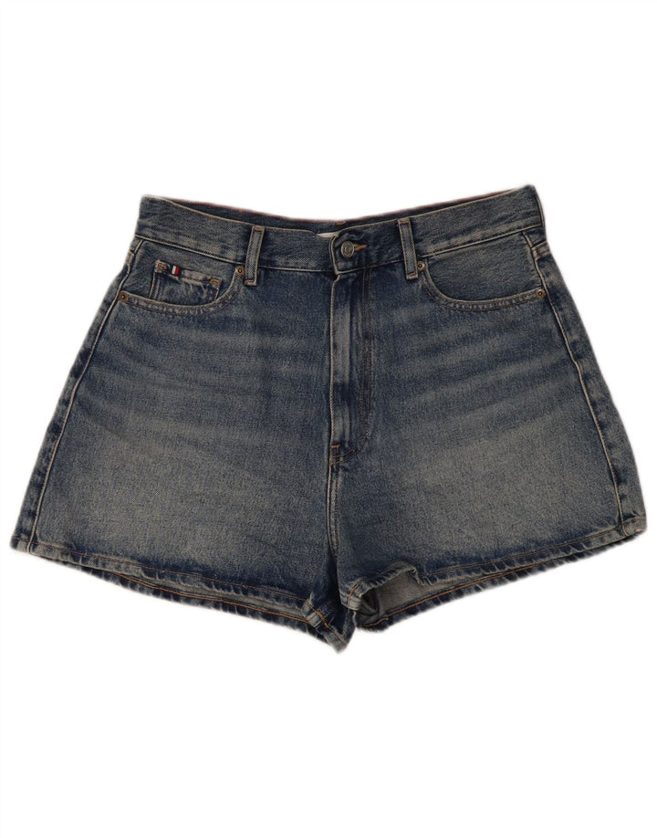TOMMY HILFIGER Womens High Waist Denim Shorts W30 Medium  Blue