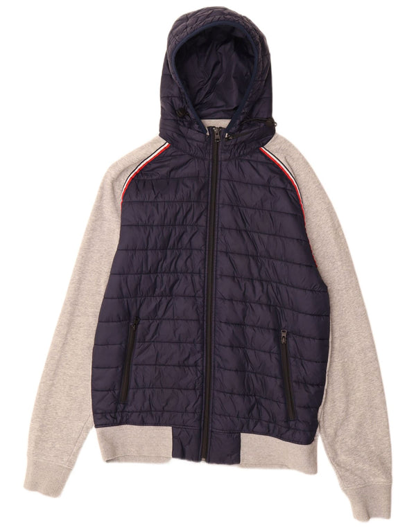 Tommy Hilfiger Veste de survêtement à capuche vintage pour homme Bleu marine Taille L