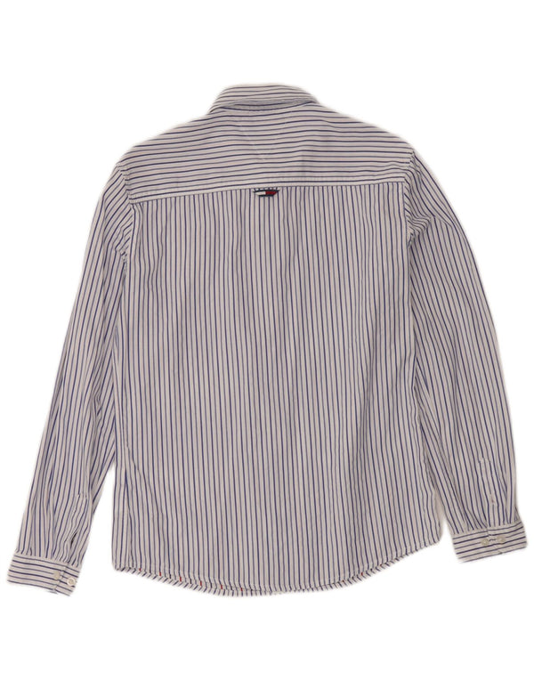 Tommy Hilfiger drengeskjorte 14-15 år blå nålestribet bomuld