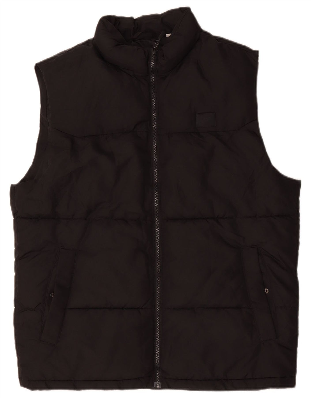 Jack & Jones Mens Padded Gilet UK 42 XL Black Polyester