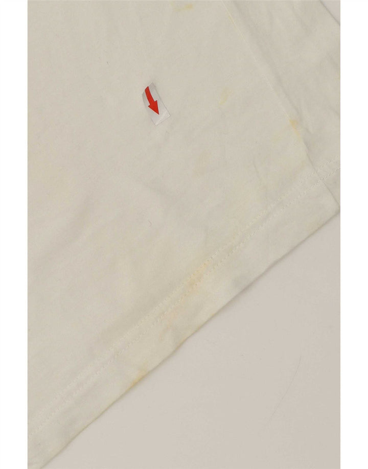 Lotto Mens Polo Shirt Large White Geometric