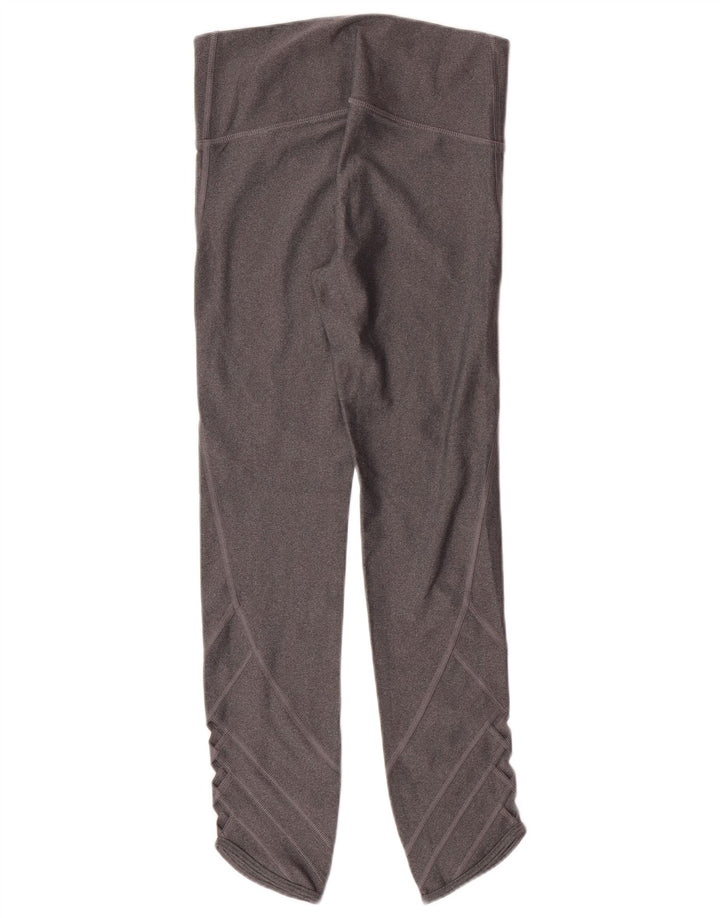 UNDER ARMOUR Womens Heat Gear Leggings UK 10 Small  Grey Polyester