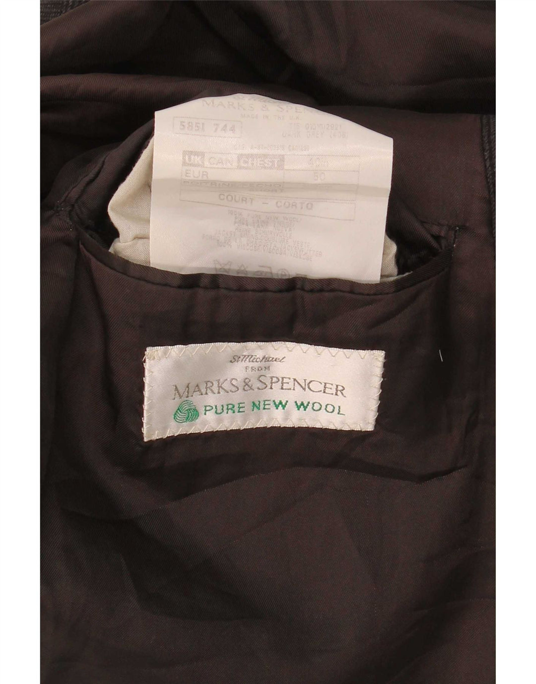 Jachetă pentru bărbați Marks & Spencer, UK 40, gri mediu, cu dungi