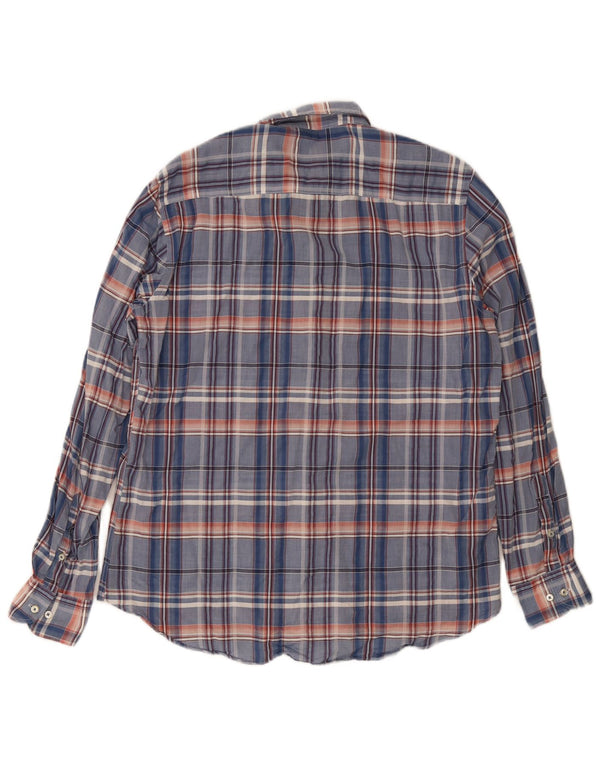Massimo Dutti herre Slim Fit skjorte XL blå ternet
