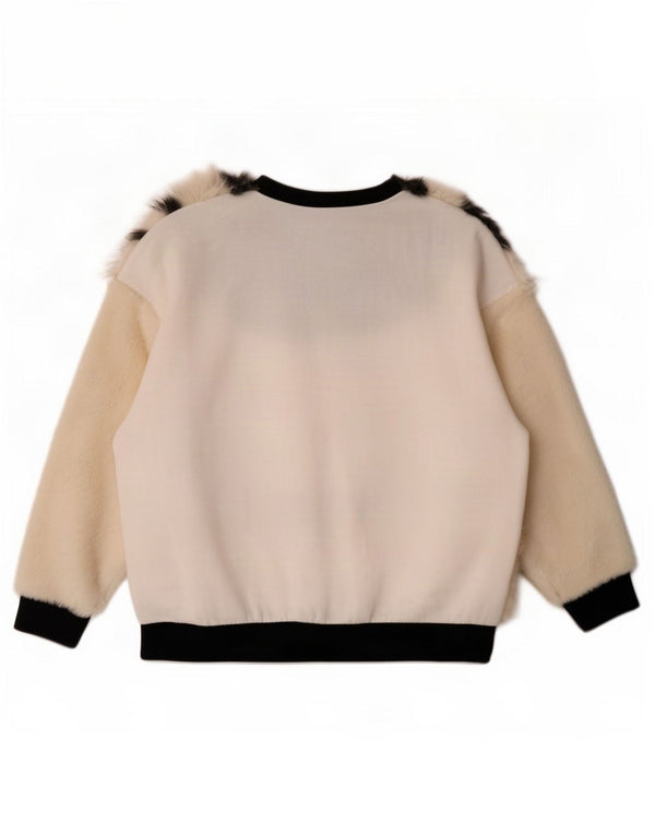 Pulover supradimensionat pentru femei Zara UK 16, mare, alb, bloc de culoare