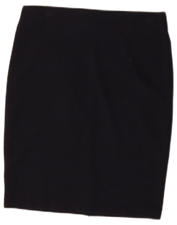 Esprit Womens Pencil Skirt Small W27 Navy Blue Gingham Polyester