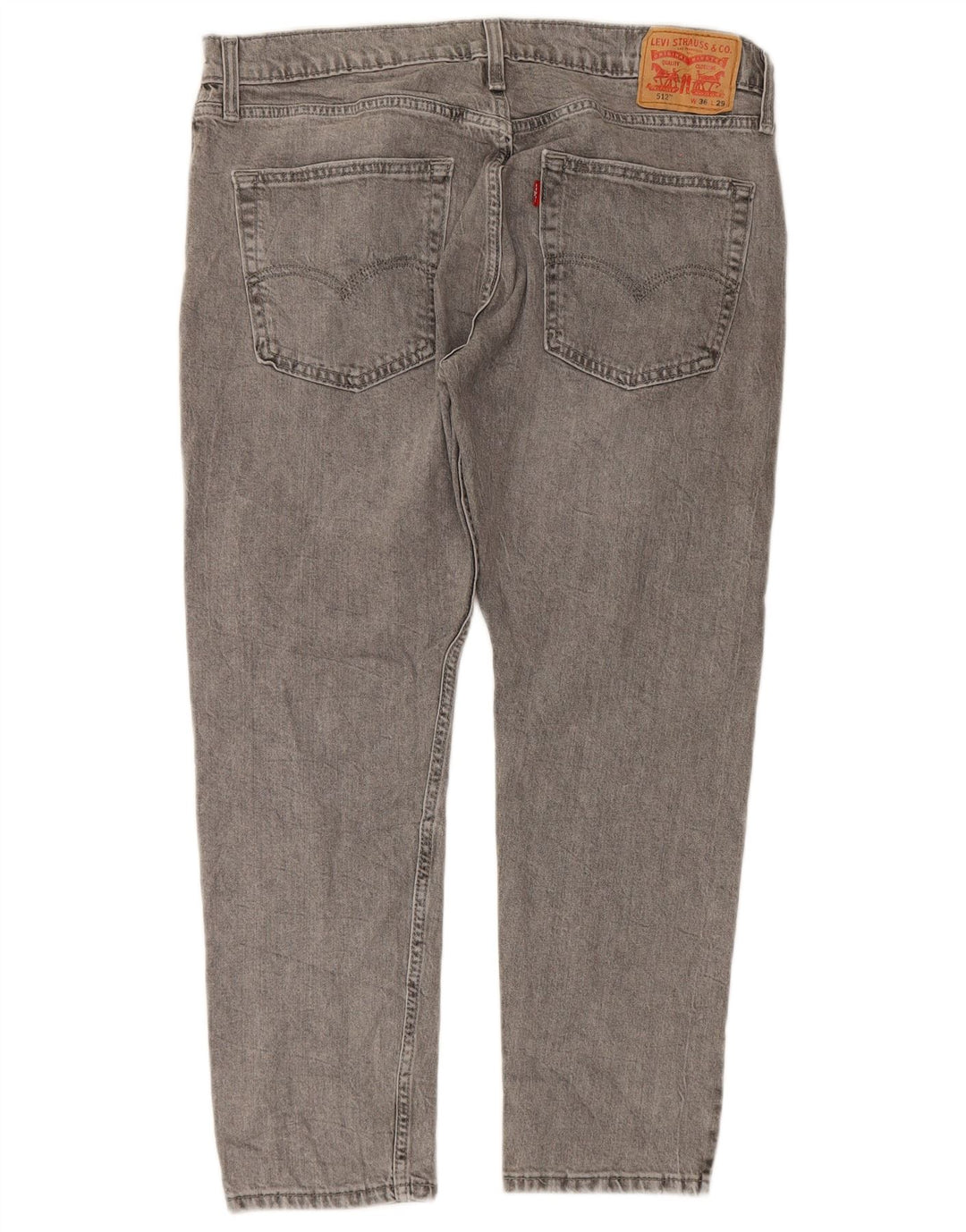 Levi's Mens 512 Slim Tapered Jeans W36 L29 Grey Cotton