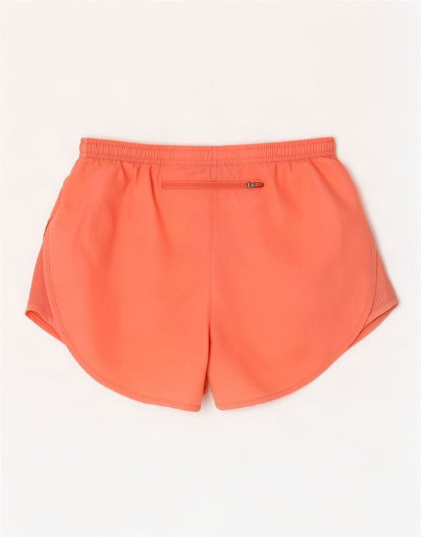 Nike Womens Dri Fit Sport Shorts UK 6 XS Orange Polyester
