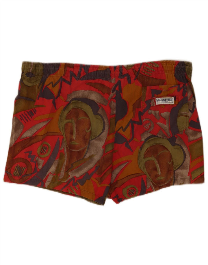 Allen Cox Short de bain à motif abstrait pour homme en coton multicolore