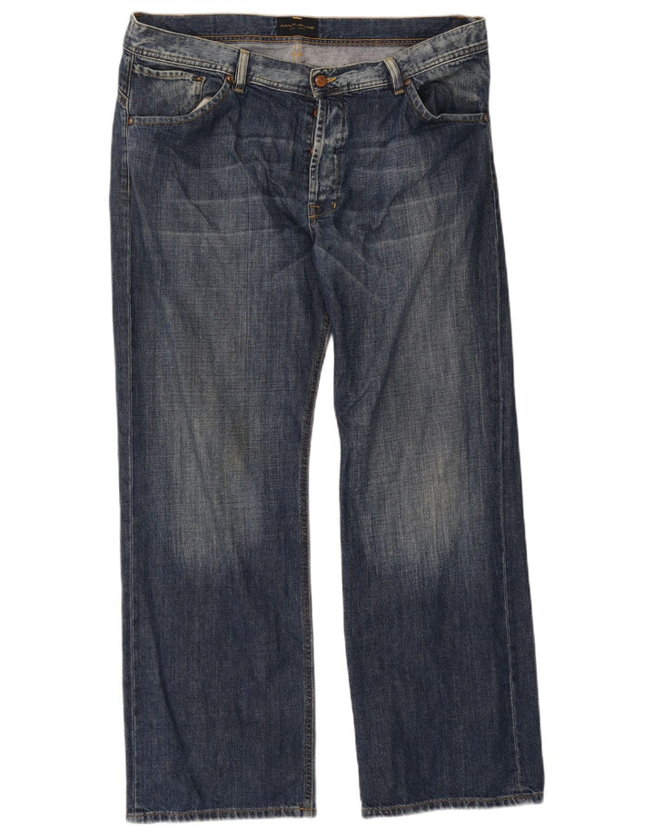 Gant Mens Straight Jeans W38 L32 Blue Cotton
