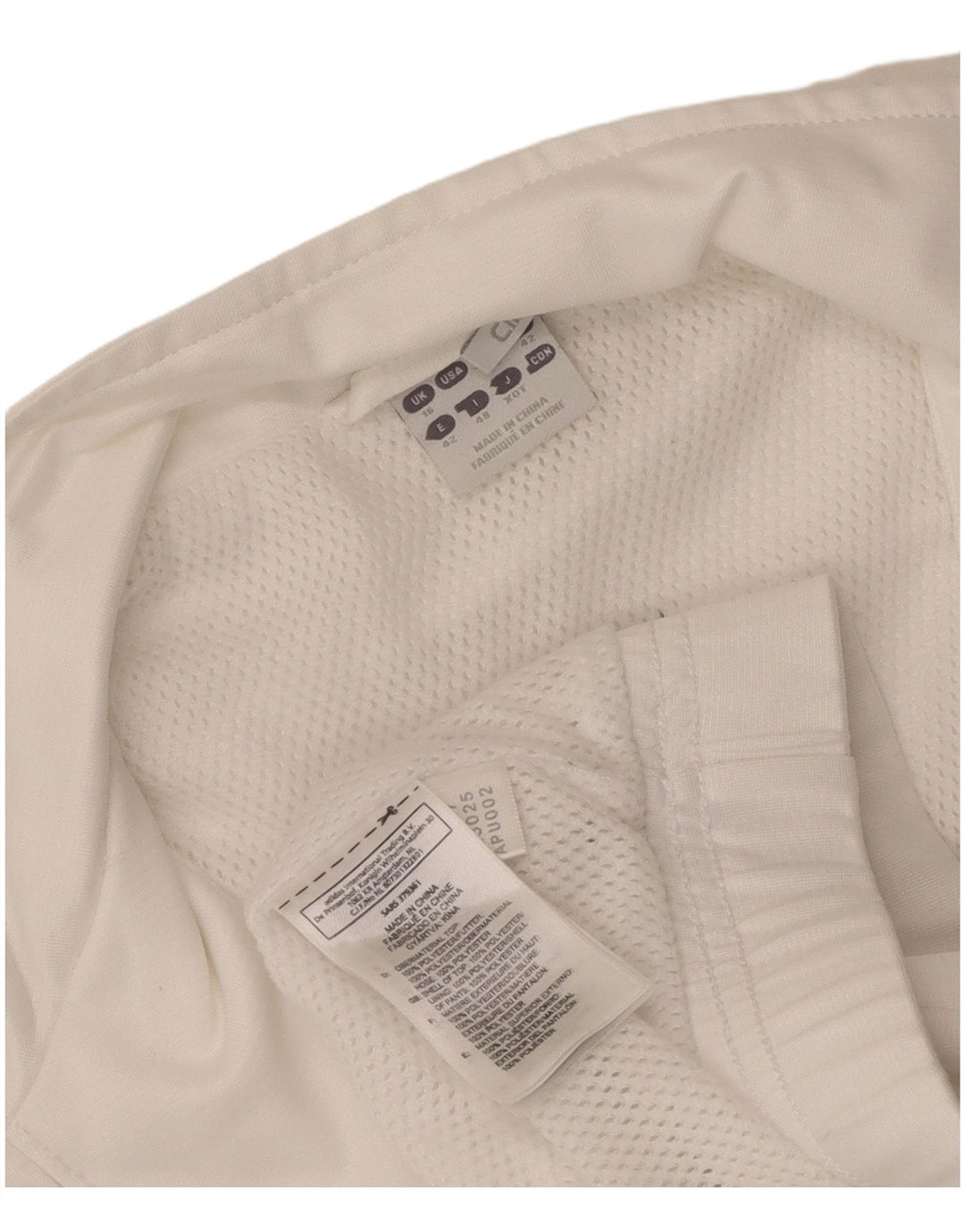 Adidas Womens Tracksuit Top Jacket UK 16 Large White Polyester