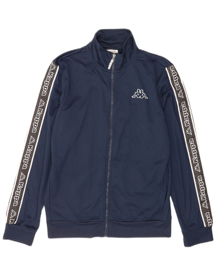 Kappa Mens Graphic Tracksuit Top Jacket Medium Navy Blue Colourblock
