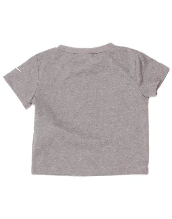 Nike Baby Boys Dri Fit grafisk T-shirt top 9-12 måneder grå polyester