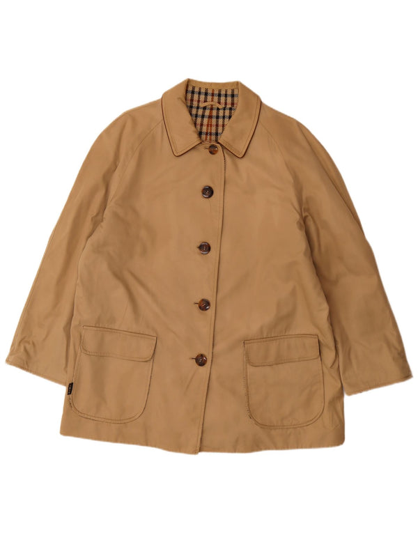 DAKS Womens Oversized Utility Jacket EU 42 Large Beige Cotton