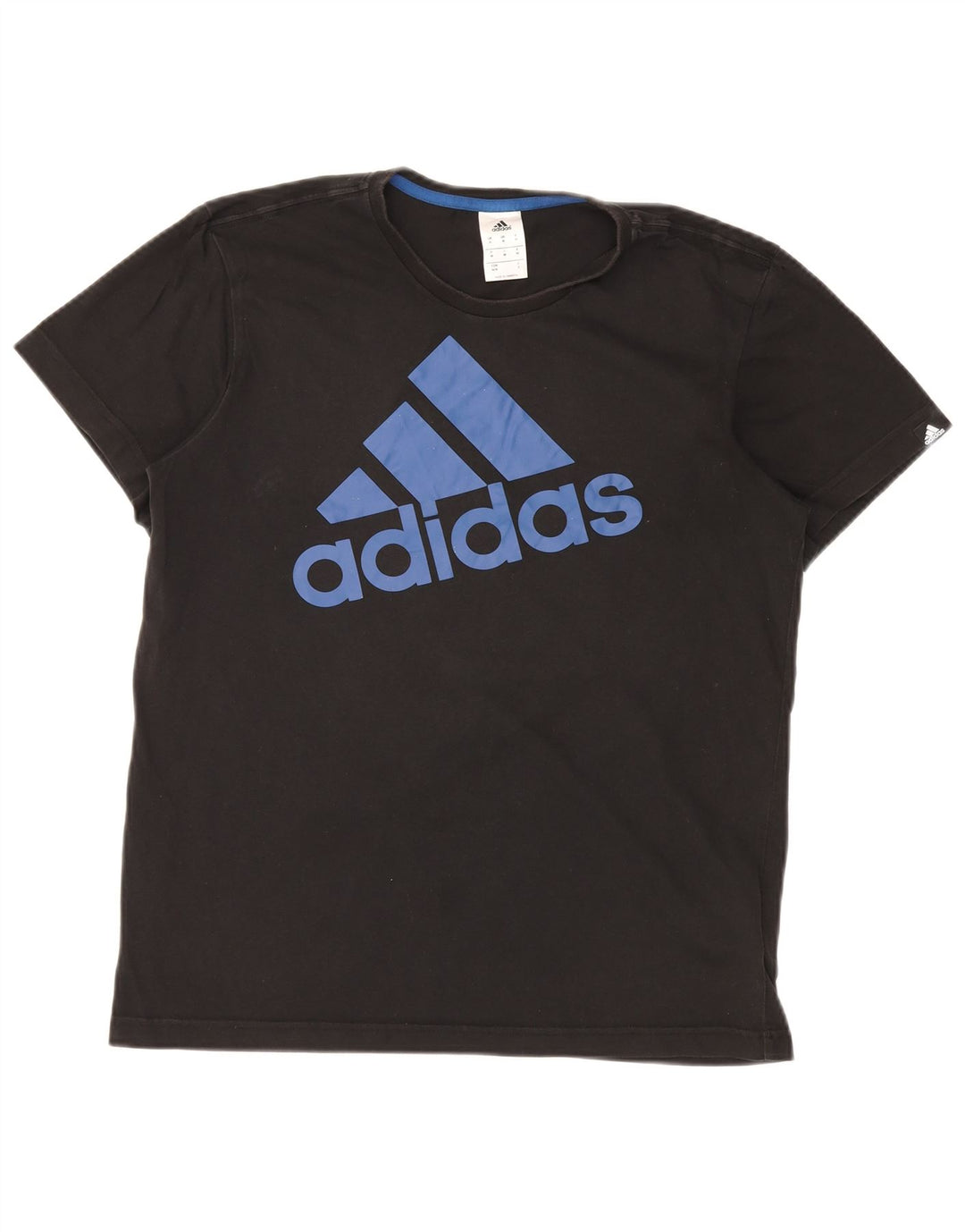ADIDAS Mens Graphic T-Shirt Top Medium Black Cotton