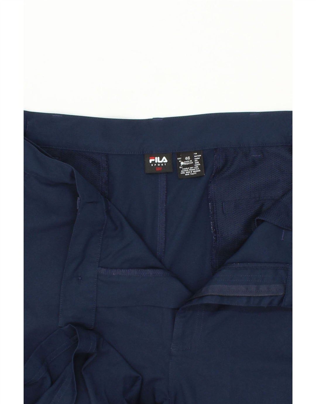 FILA Mens Golf Chino Shorts W46 3XL Navy Blue Polyester