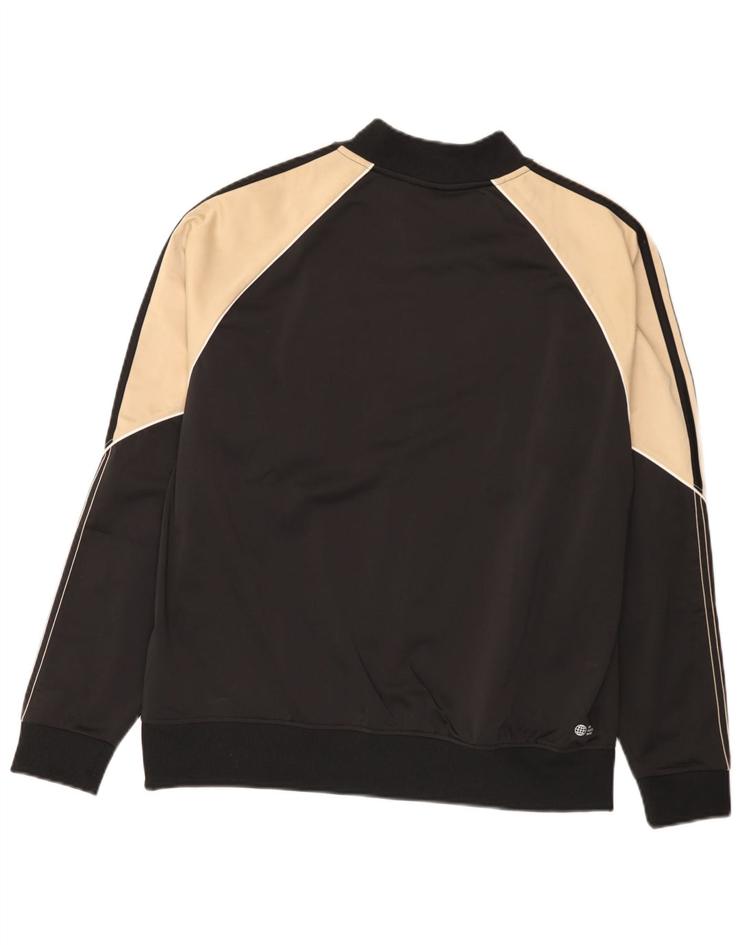 Adidas Mens Tracksuit Top Jacket Medium Black Colourblock Polyester