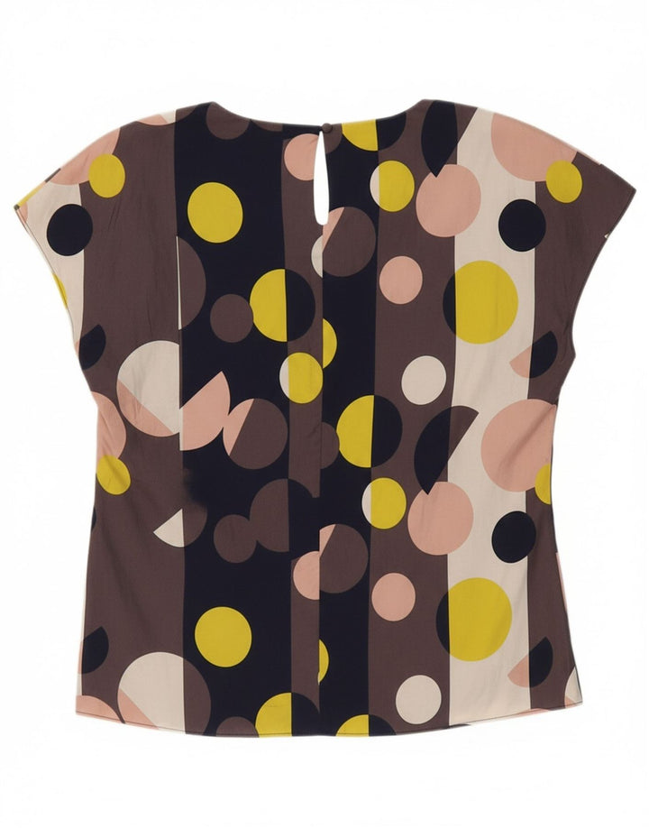 BODEN Womens Blouse Top UK 14 Medium Multicoloured Geometric Viscose Vintage Boden and Second-Hand Boden from Messina Hembry 