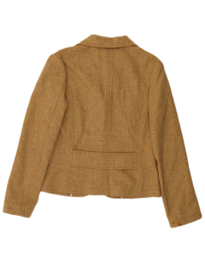 FLANNEL BAY Dame 3-knaps blazerjakke IT 44 Medium Beige Sildeben