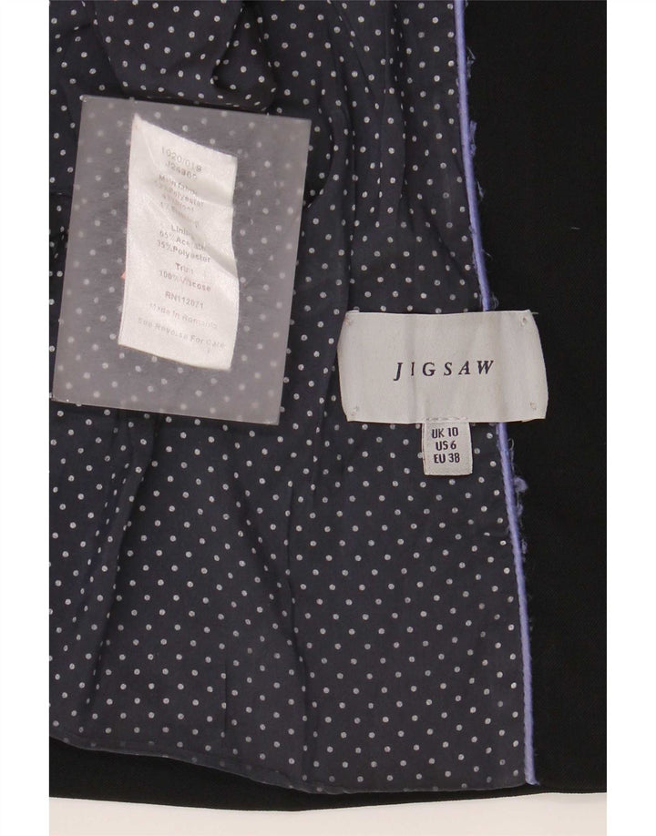Sacou Jigsaw pentru femei cu 2 nasturi, UK 10, poliester negru mic