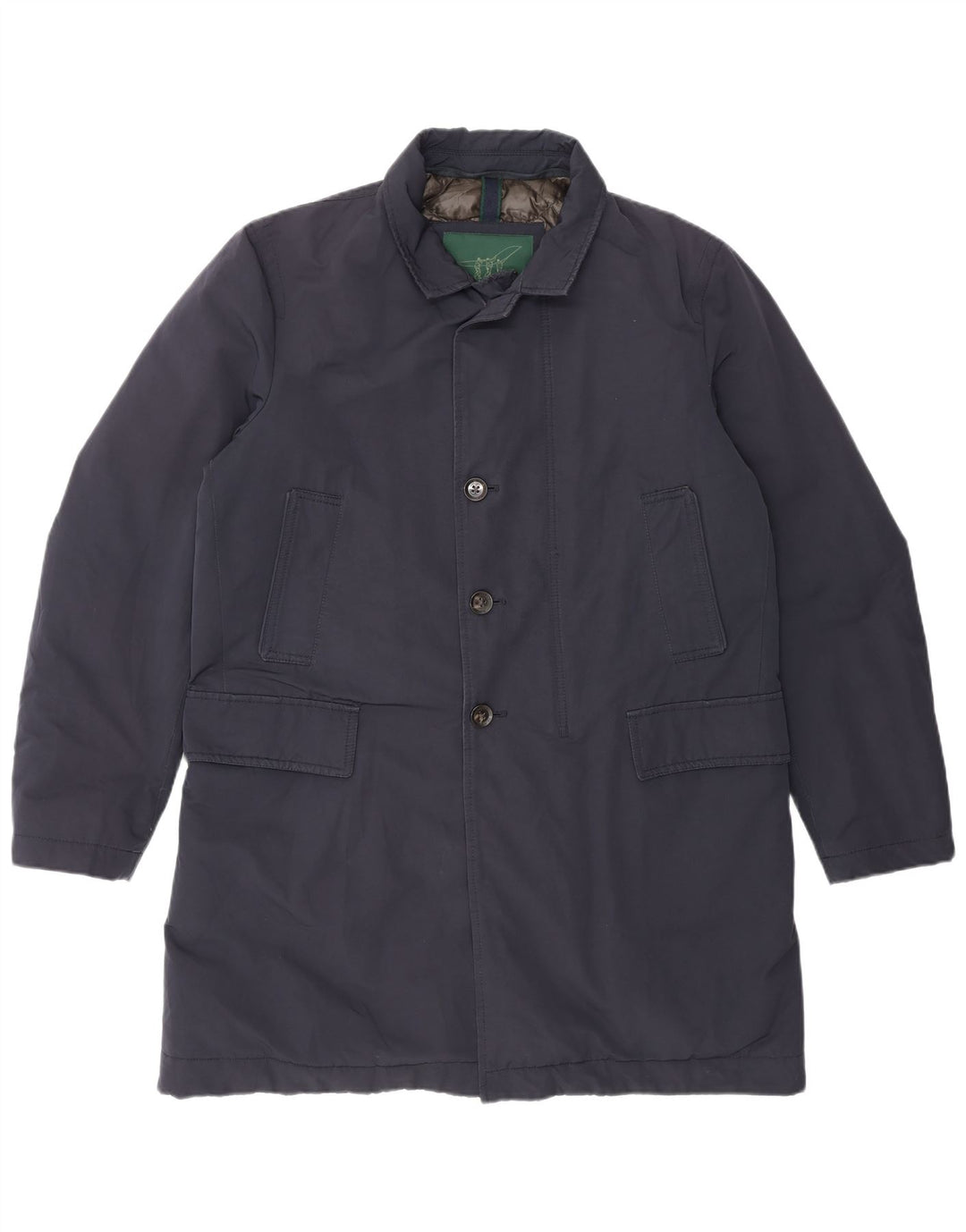 Henry Cottons Mens Padded Coat IT 50 Large Navy Blue Cotton