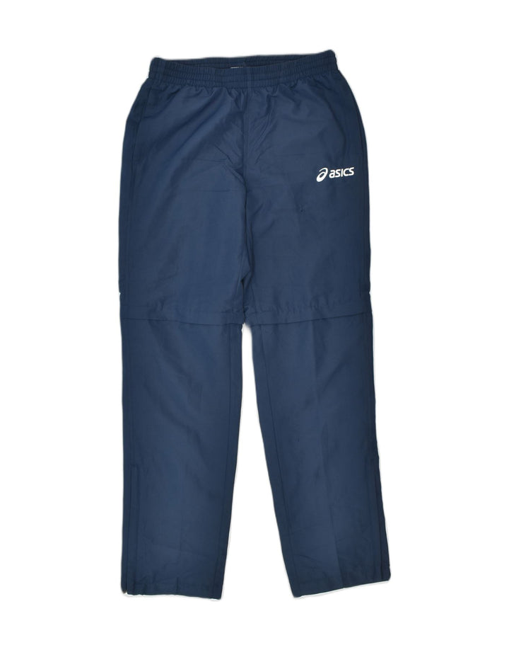 ASICS Womens Tracksuit Trousers Medium Navy Blue Polyester Sports | Vintage | Thrift | Second-Hand | Used Clothing | Messina Hembry 