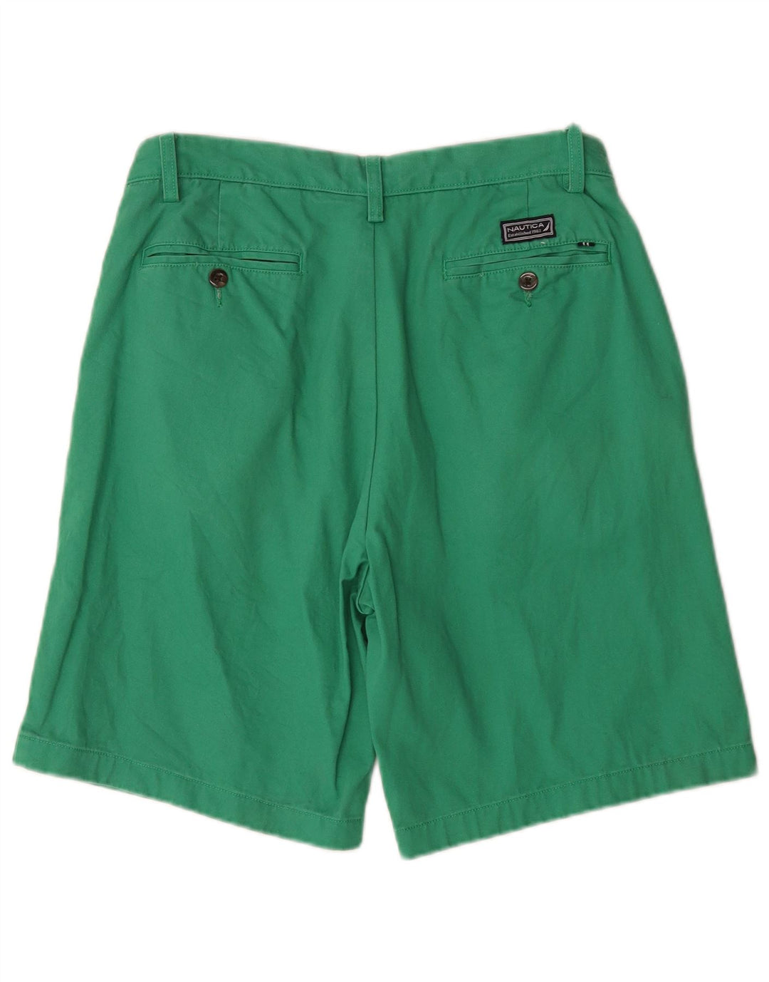 Nautica Herren Chinoshorts W32 mittelgrüne Baumwolle