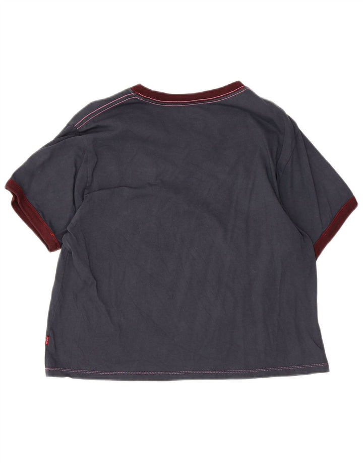 LEVI'S Womens Oversized T-Shirt Top UK 6 XS Navy Blue