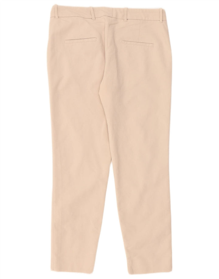 Zara Womens Slim Chino Trousers Large W32 L28 Beige