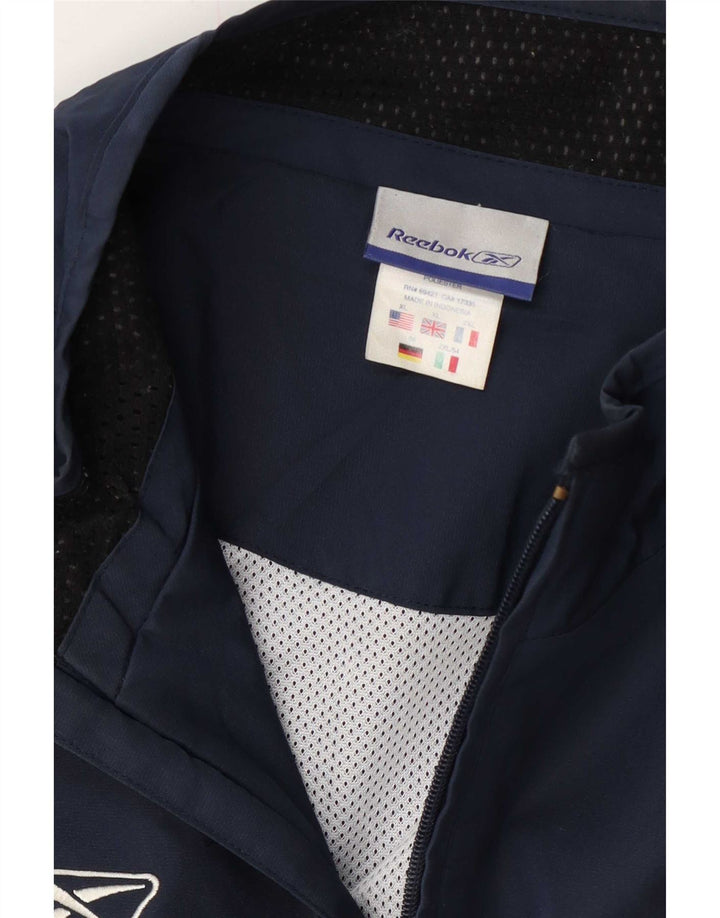 Reebok Mens Rain Jacket UK 42 XL Navy Blue Polyester