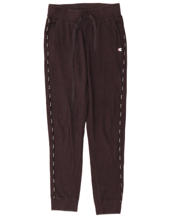 Champion Womens Graphic Tracksuit Trousers Joggers UK 10 Small Black