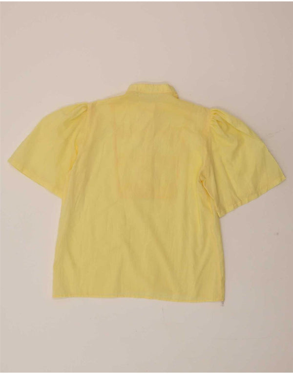 Blusa Vintage Mujer Top IT 44 Poliéster Amarillo Medio