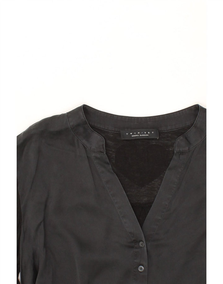 SIMONA BARBIERI Womens Twin-Set Pullover Shirt UK 16 Large Black Vintage Simona Barbieri and Second-Hand Simona Barbieri from Messina Hembry 