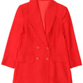 Jaqueta blazer feminina vintage com peito duplo Reino Unido 12 vermelho médio