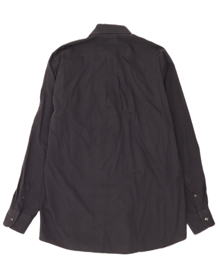Kenzo Mens Shirt Size 41 16 Large Grey Cotton