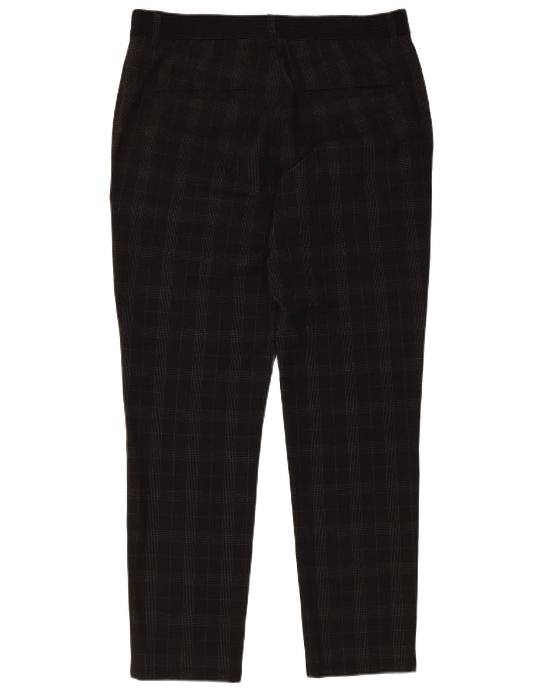 Zara Mens Tapered Chino Trousers Medium W31 L28 Black Check