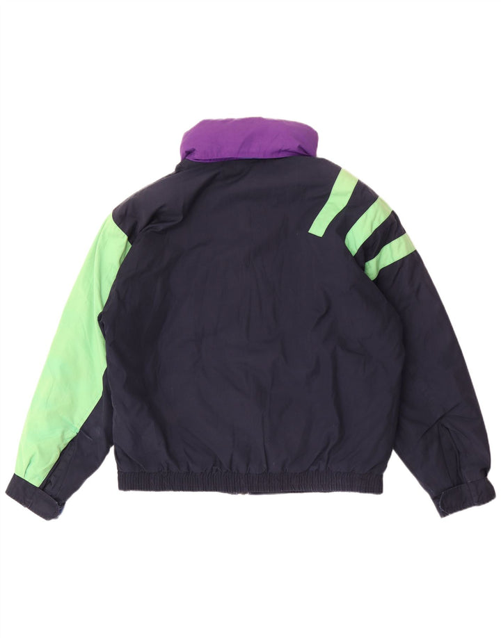 Fila Skijakke med hætte til mænd IT 50 Large Navy Blue Colourblock Polyester