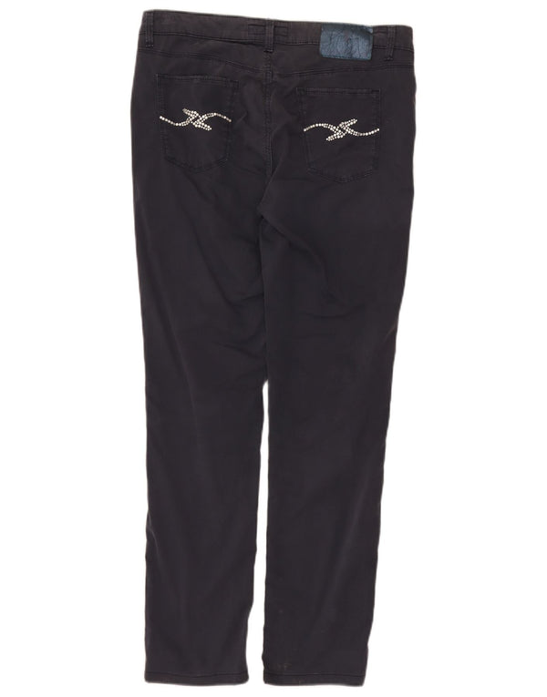 Pantalones Trussardi Mujer Slim Casual W30 L28 Algodón Azul Marino