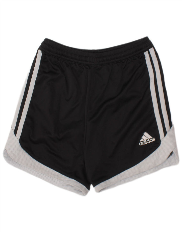 ADIDAS Boys Climalite Sport Shorts 9-10 Years  Black Colourblock Polyester