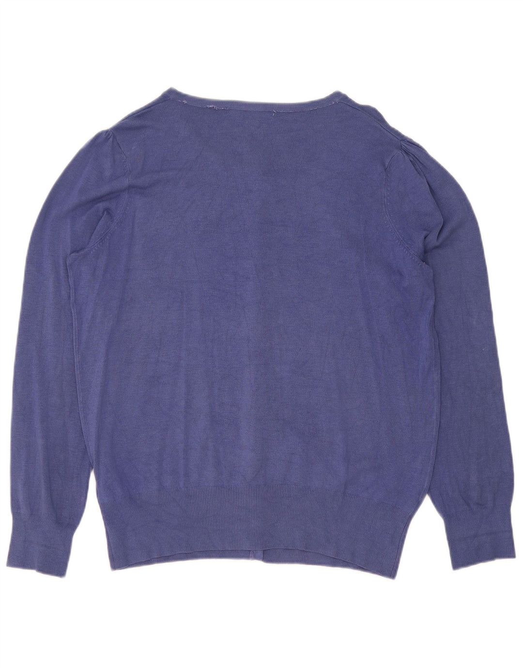Marks & Spencer Womens Cardigan Sweater UK 16 Large Blue Viscose