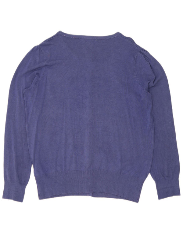 Marks & Spencer Dame Cardigan Sweater UK 16 Large Blue Viscose