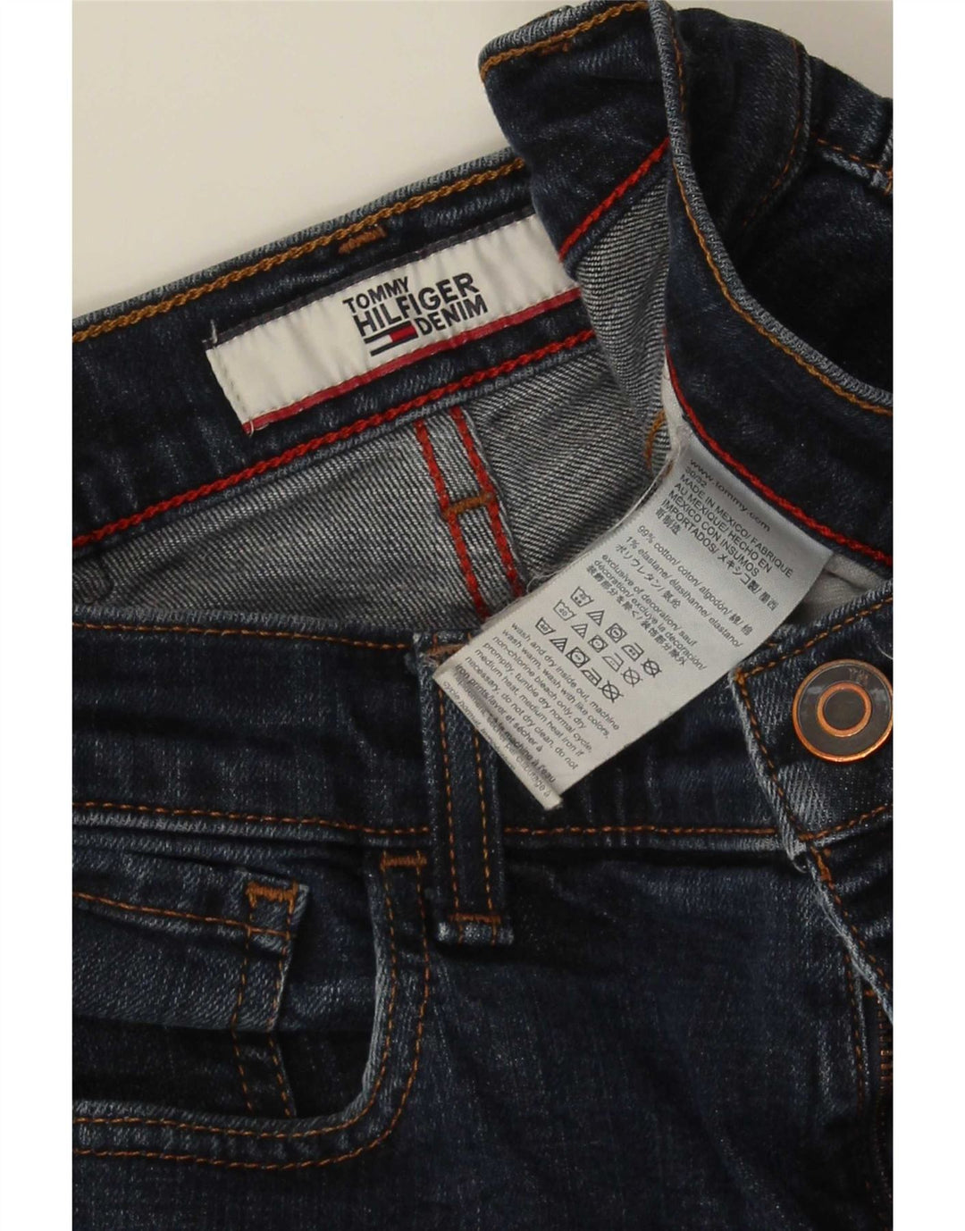 Tommy Hilfiger Mens Slim Jeans W30 L32 Blue Cotton