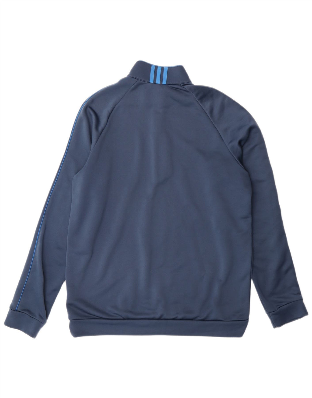 Adidas Mens Climalite Zip Neck Pullover Tracksuit Top Medium Blue Polyester