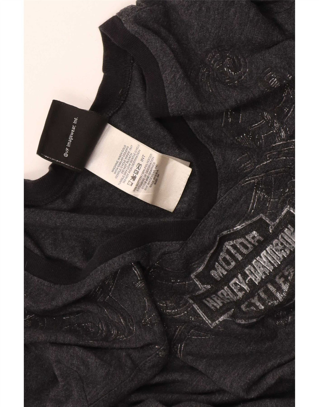 Harley Davidson Womens Top Long Sleeve UK 20 2XL Grey Cotton