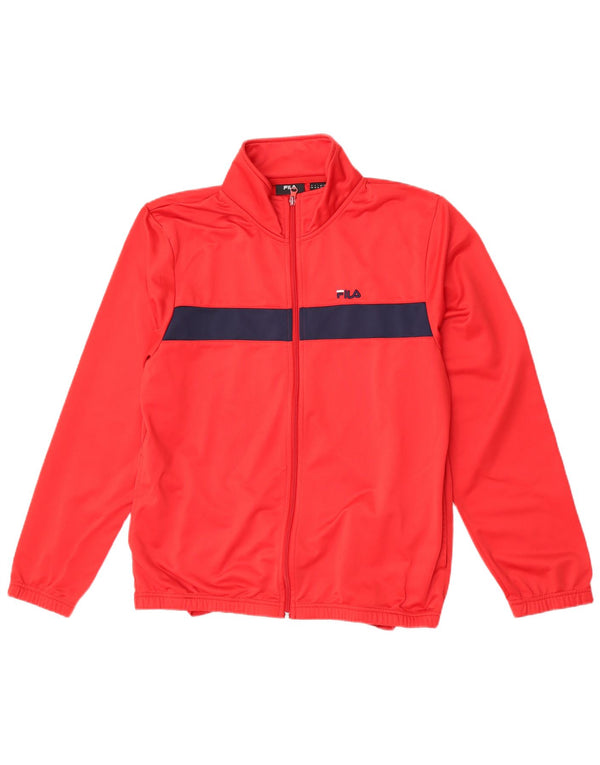 Fila Hombre Chándal Top Chaqueta Medium Rojo Colorblock
